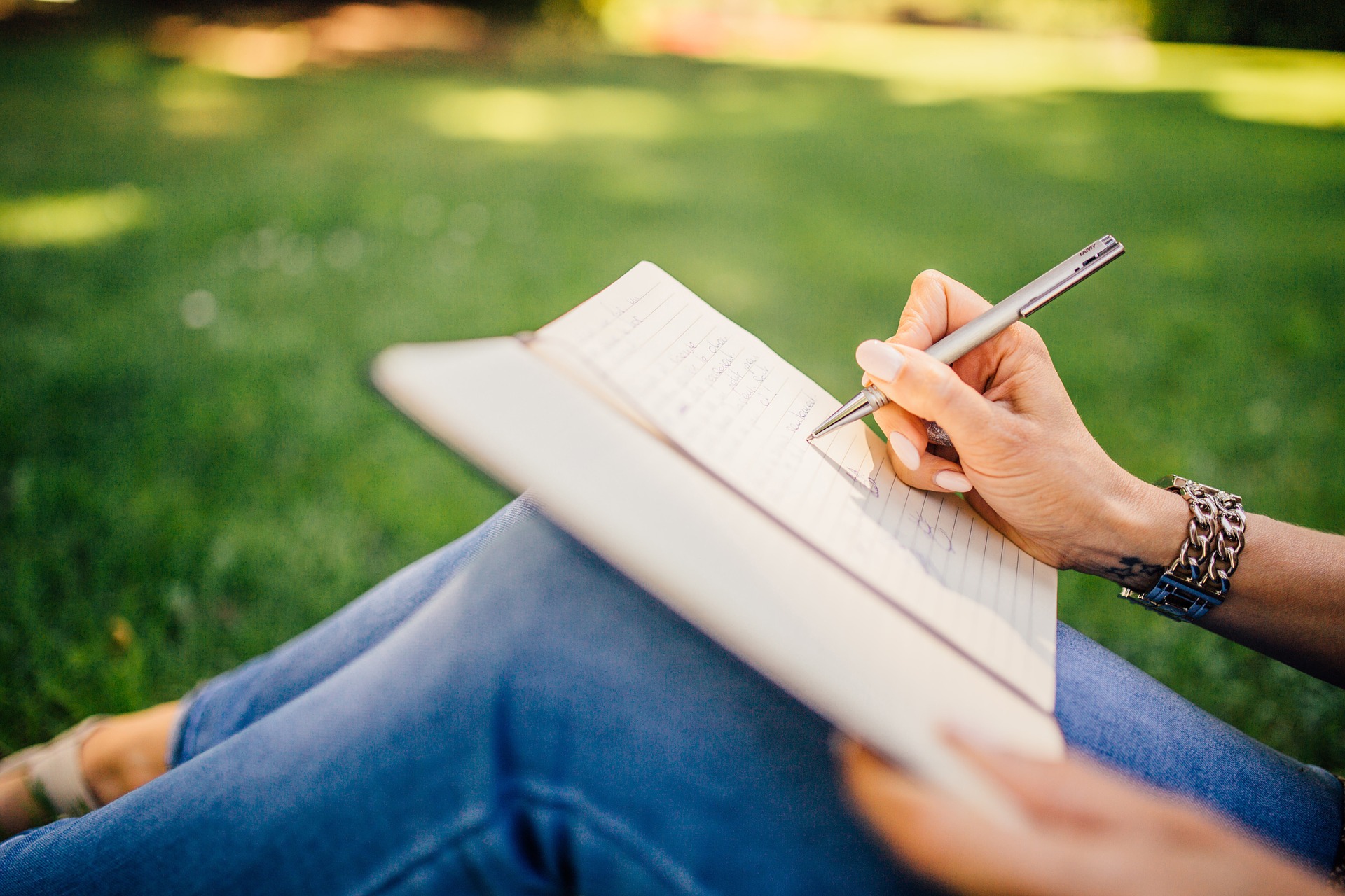 Writing desk with a manuscript ready for submission